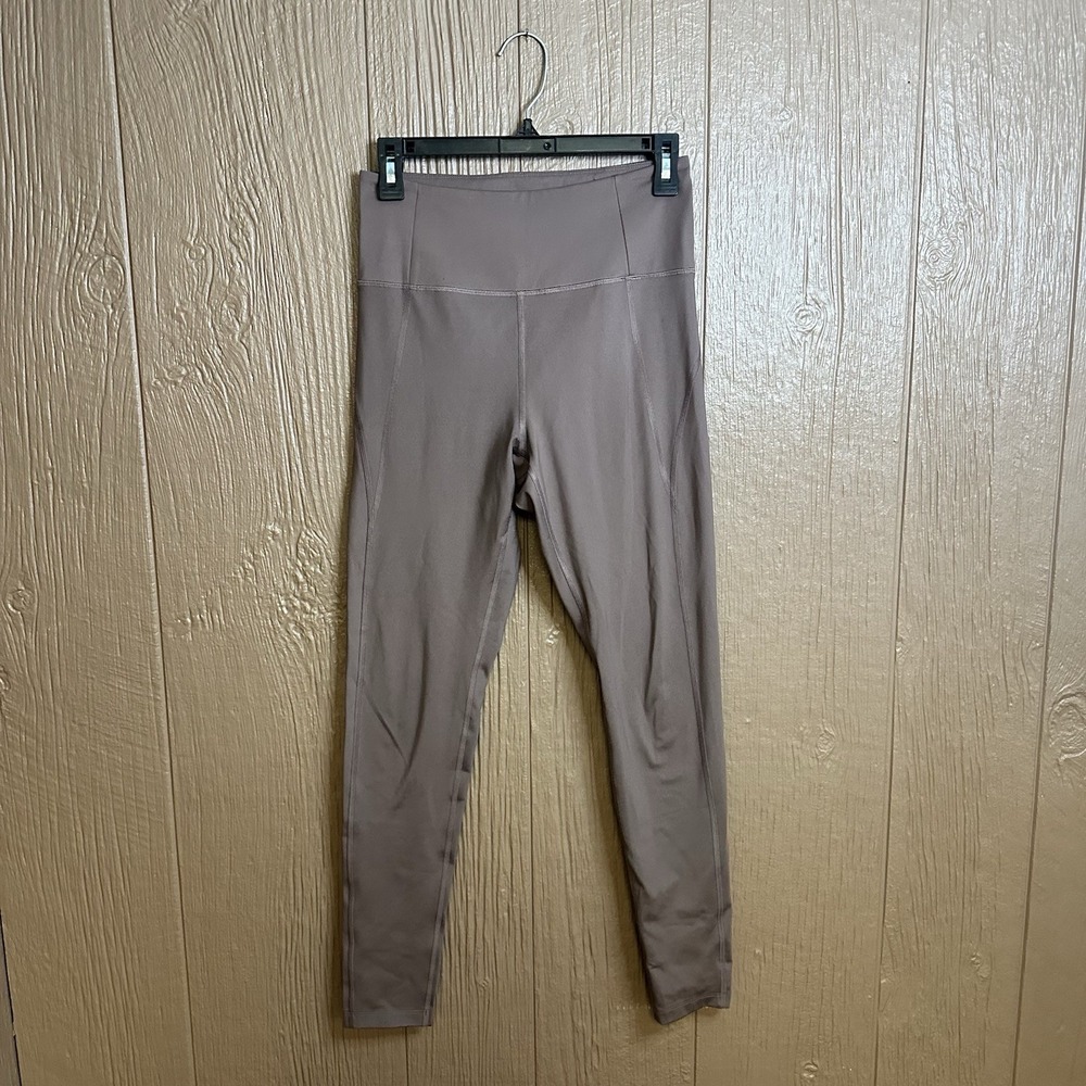 Girlfriend Collective Women's Sz M Brown High Rise Leggings Athletic Gym Workout